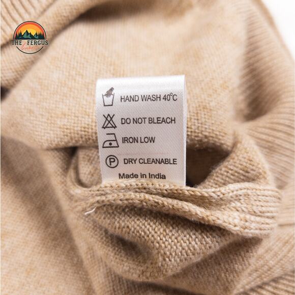 Monte Carlo Magna Wool Mock Neck Beige Classic Casual Career Sweater 40 US - Picture 9 of 11